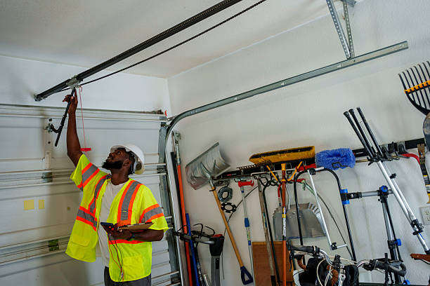 Professional Garage Door Roller Replacement technician working in Highgrove, CA